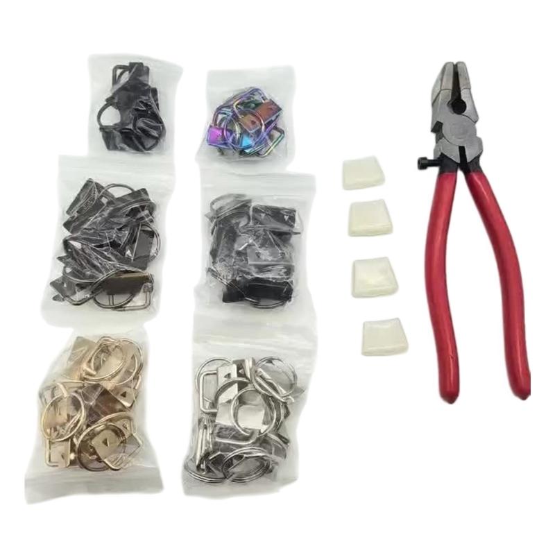 Different Colored Iron Tail Fasteners With hoop Attachments For Jewelry Making And Sewing Tasks