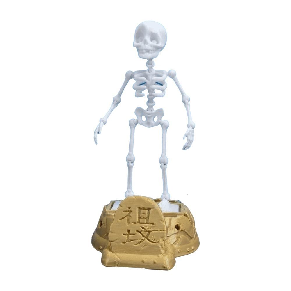 3D Printed Dancing Skeleton Aquarium Bubbler Plastic Water Dance Skull  Aquarium Landscaping