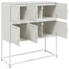 Sideboard White 100.5 x 39 x 107 cm Steel