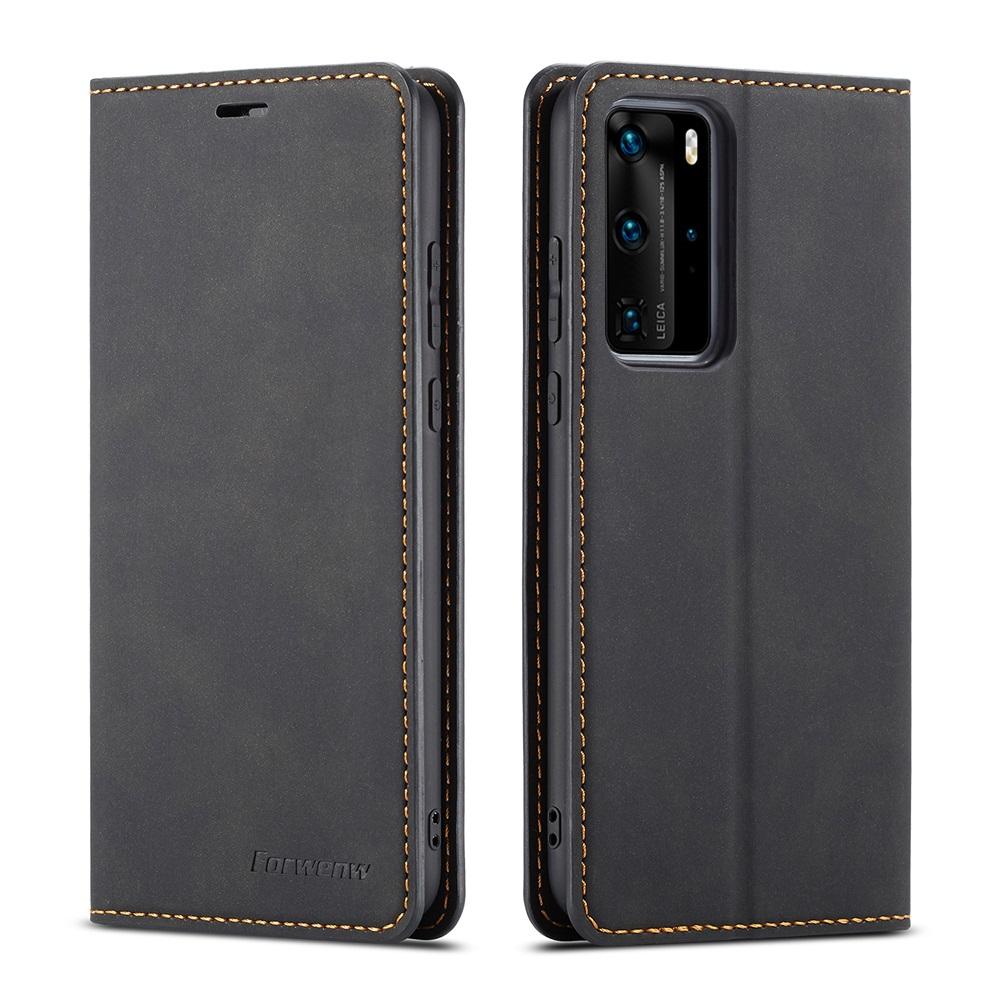 Étui en Cuir Mat Ultra Fin Pour Huawei P40 P30 P20 Mate 30 20 Pro Lite Portefeuille Housse à Rabat P Smart Plus 2019 2020 Fold Fente pour Carte