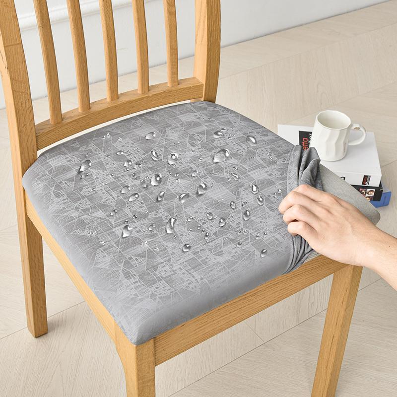 Wasserdichter Esszimmerstuhl Sitzbezug Stretch Sitzbezug für Esszimmerstuhl Schoner Überzug für Küche, Hotel, Party, Bankett