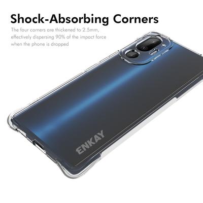 ENKAY HAT PRINCE Για HTC U24 Pro 5G Διάφανη Θήκη TPU Κάλυμμα Τηλεφώνου Γωνιακός Αερόσακος Προστασία από Πτώσεις