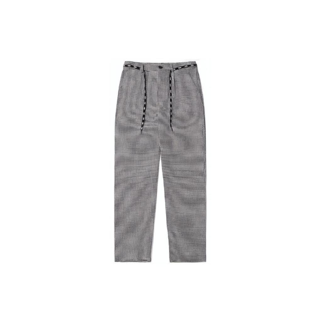 Vans Checkerboard Mid-Rise Straight Casual Pants Women Bottoms Black VN0A5JN3BLK