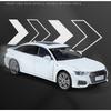 1/18 Scale A6L Toy Car Model Diecast Alloy Metal Vehicle Miniature Pull Back Sound Light Collection Gift for Boy Children Kid