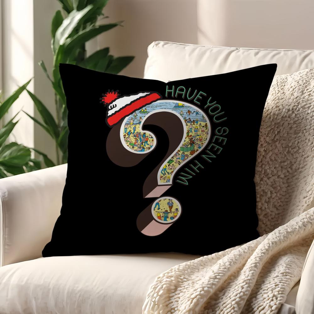 Wheres WWally Cushion Cover For Pillow Printing Sofa Decoration Home Car Room Coffee Shop Office Nordic Simplicity