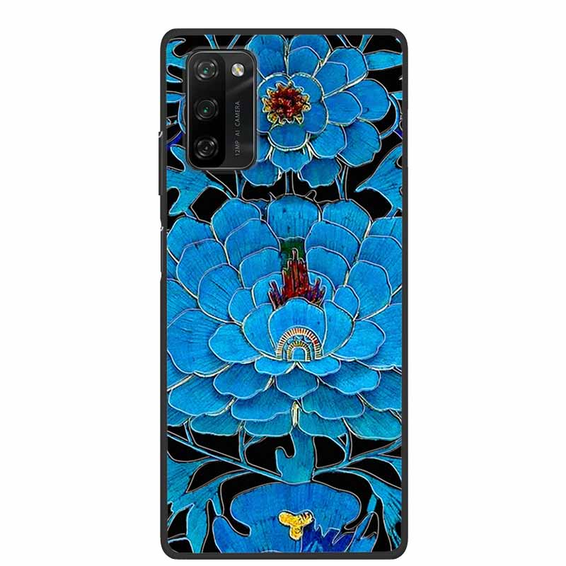 Para Capa Blackview A100 Luxuosa 3D Flor Relevo Silicone Capa de Telefone Para Blackview A100 À Prova de Choque Flor em Relevo Coque Funda