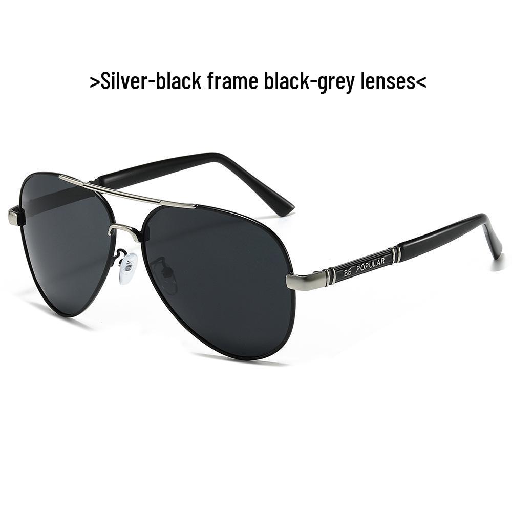 TEMU Men's Polarized Aviator Sunglasses - Metal Frame, Retro Large Design for Driving