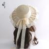 Mori Visor Pastoral Lo Girl Soft Girl Hat Handmade Doll Lace Bow Streamer Hat