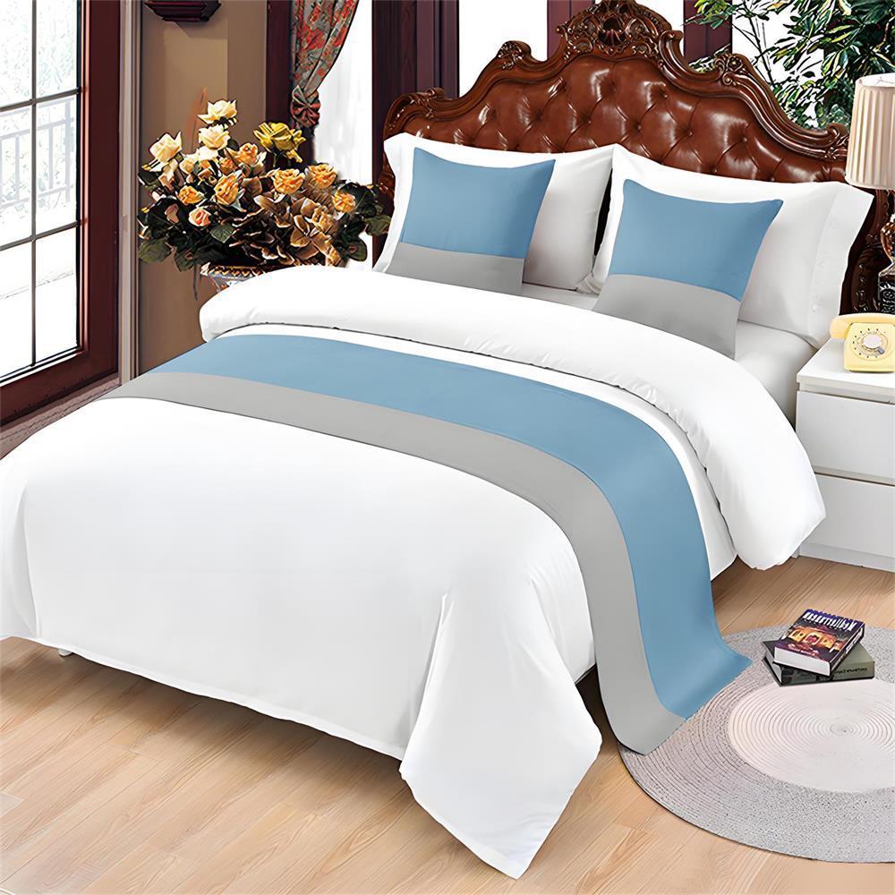 Premium Long Bed Banner Bed with Towel Modern Home Beds End Towel, Hotel Specific Pillow Cover, Light Luxury Bed End Towel