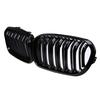 Front Bumper Grilles for BMW 1-Series F20 5-door/F21 3-door 118i/120d/144d/120i 2015-2017 Facelift Double Lines Grills