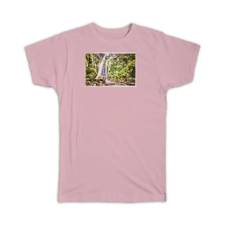 Indonesia Watercolor Waterfall T Shirt