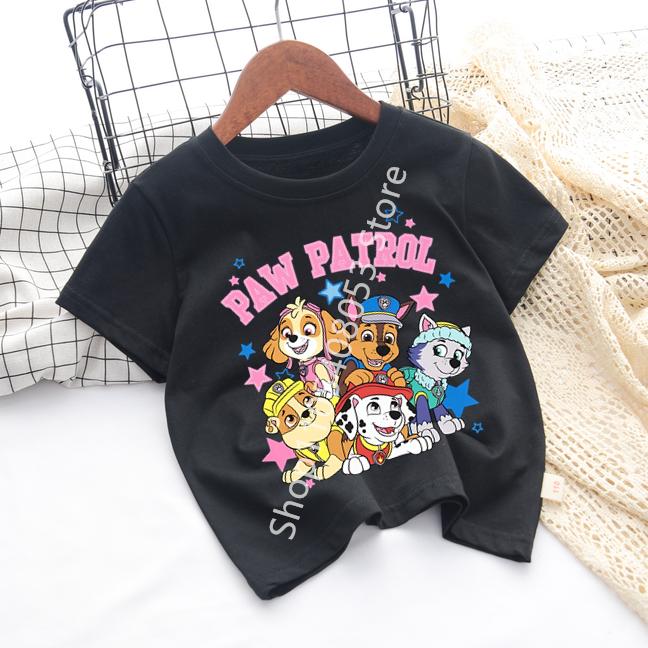 Cool TShirt Skye Chase Summer Oneck Tops Boy Girl Number Tees Animal Baby Birthday Clothes Cartoon Casuals Tops