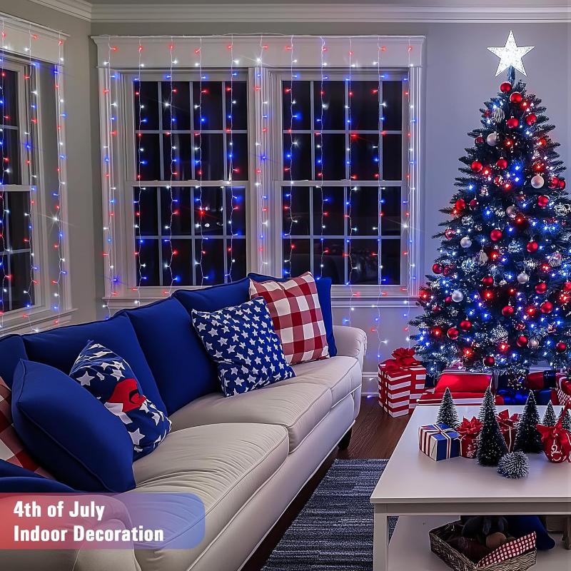 LED Vorhanglichter Warm Lichterkette Festivalbeleuchtung Regenbogen Fensterlampe Zuhause Schlafzimmer Hochzeit Weihnachtsdekoration