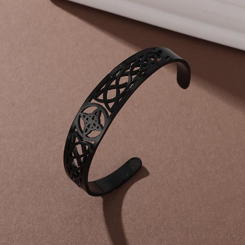 Vintage Fashion Hollow Open Witch Knot Bracelet For Women Stylish Adjustable Cuff Bangle Jewelry Gift