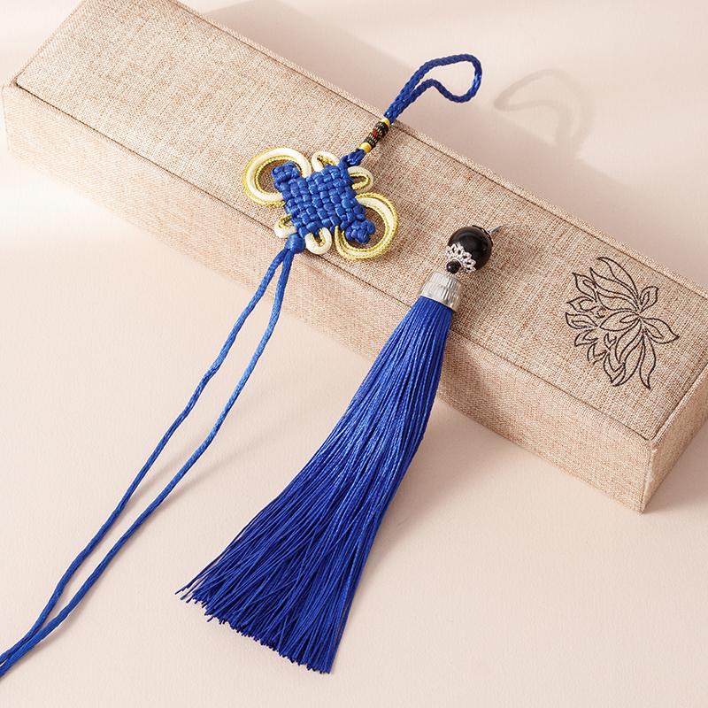 Handmade Chinese Knot Tassel Gourd Charm - DIY Car Hanging Ornament & Musical Instrument Accent