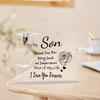 Mom To Son Gift: Acrylic Jigsaw Puzzle Plaque. Christmas/birthday, Father's Day/graduation/anniversary/wedding Gift. Desk Decor.