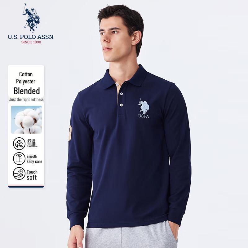U.S. Polo Assn. Herren Langarm Poloshirt
