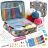 Wool Crochet Kit Storage Bag Ergonomic Knitting Croche Hooks Set Yarn and Sewing Accessories Women Gift for Beginners.