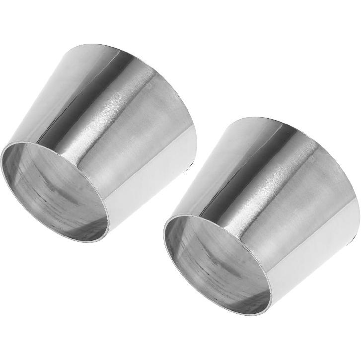 Motoforti Mandrel Exhaust Bend Elbow Concentric Reducer Car Exhaust Pipe Tubing Piping Adapter 3  OD to 4  OD 201 Stainless Steel Silver Tone 2 Pcs