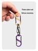 S-shaped Stainless Steel Tactical Carabiner Keychain for Camping and Climbing