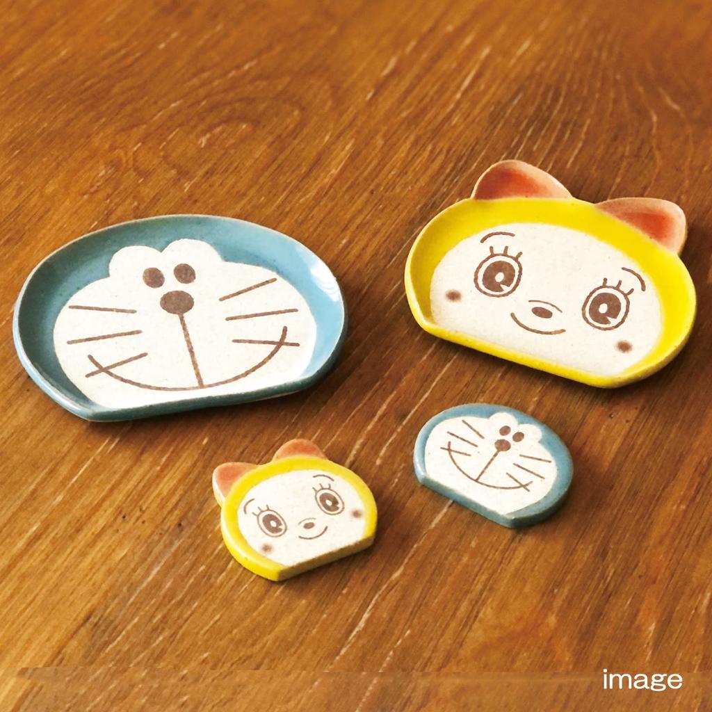 Kinsei Pottery Dorami Chopstick Mino Ware Made In 009372 "Doraemon" Rest, Approx. 9cm, Tatara, Japan,