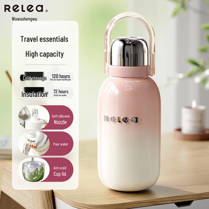 Cute Portable 316L Stainless Steel Straw Thermos for Kids