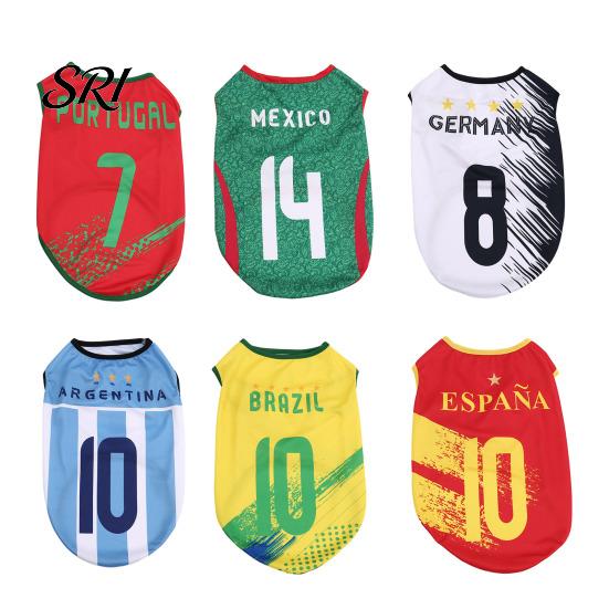 Ademend Huisdier Shirt Voetbalshirt Hond T-shirt Tanktop Mouwloos Zomer Voetbal Mesh Kleding Speldag Outfit voor Kleine Middelgrote Grote Honden