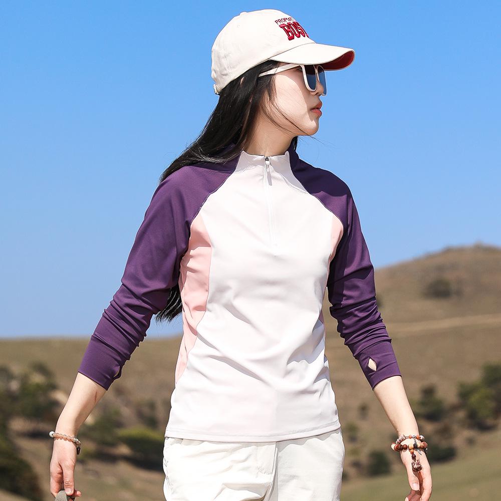 Rychleschnoucí dámské sportovní tričko s dlouhým rukávem pro outdoor – Ochrana proti slunci, šetrné k pokožce, elastický střih pro běh, turistiku a fitness.