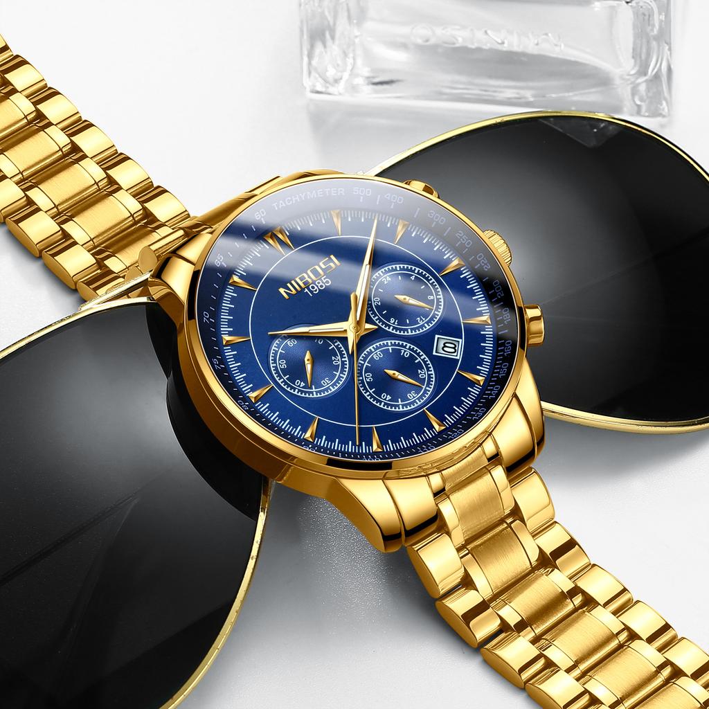 Watch Sun Pattern Waterproof Watch Men Fashion Business Men'S Quartz Watch