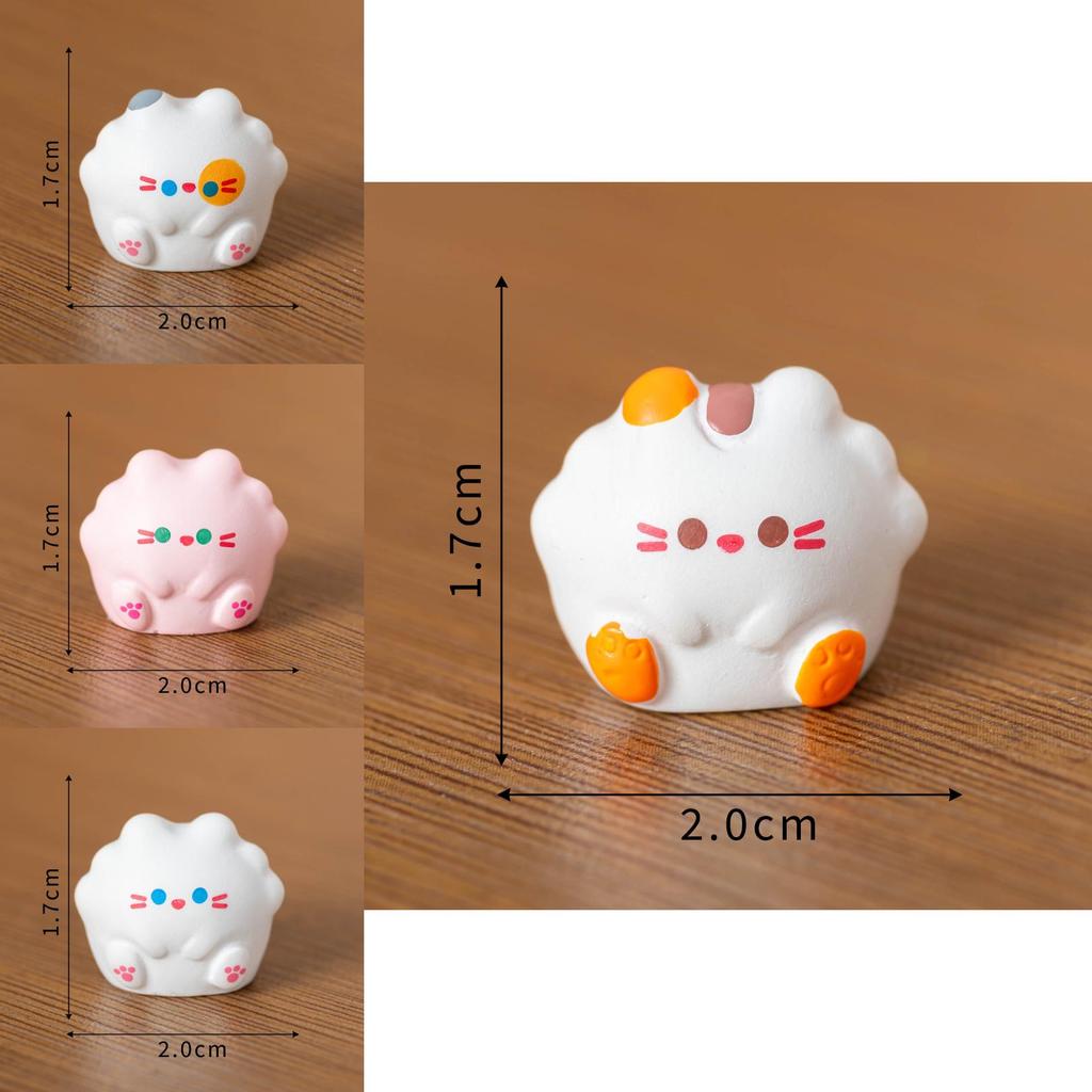 Resin Cute Cat Figure With Cartoon Design For Car Desk Decor And Gift Idea
