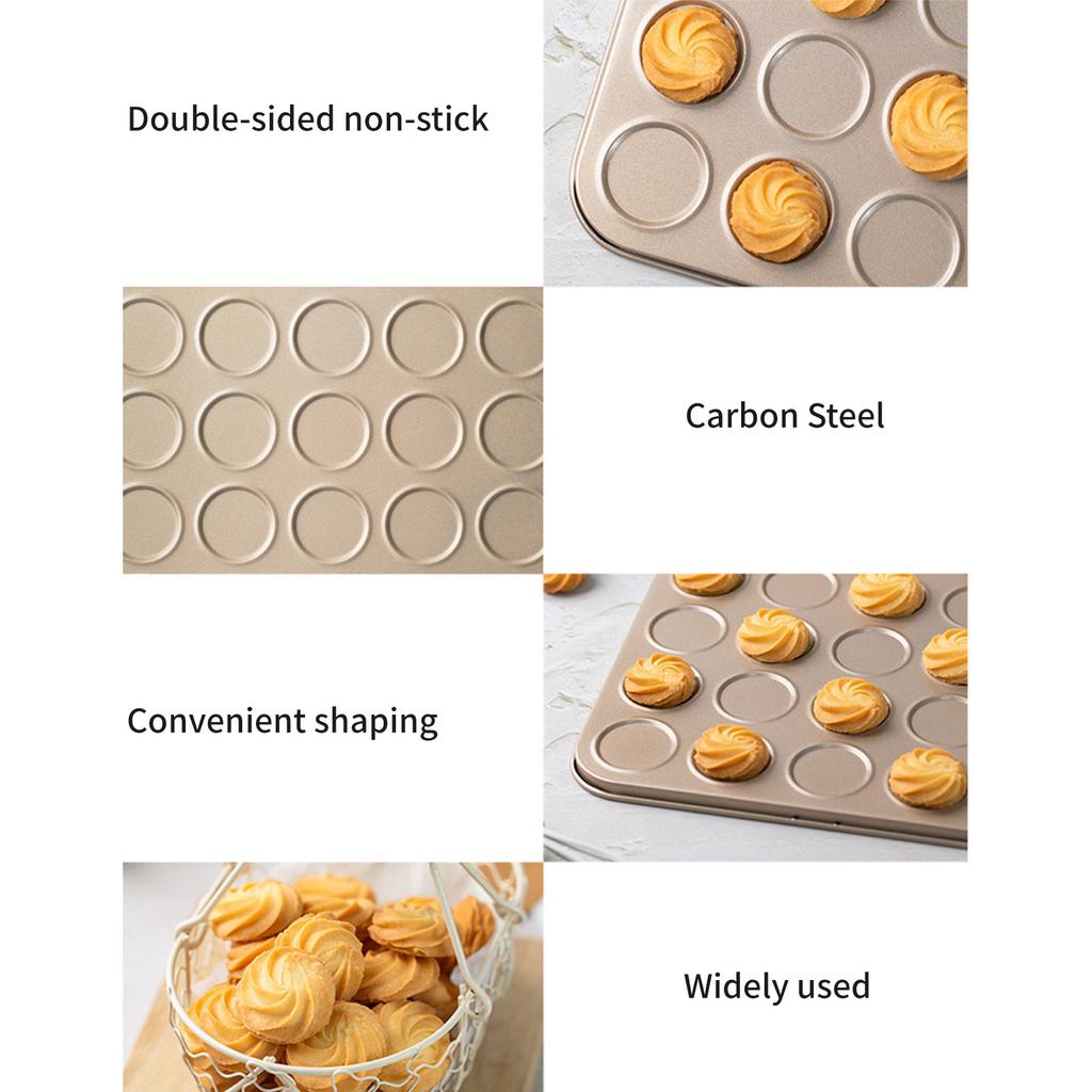 Hochleistungs-Macaron-Backblech Effizientes Macaron-Backblech mit 30 Mulden Kohlenstoffstahlblech für süße Kreationen
