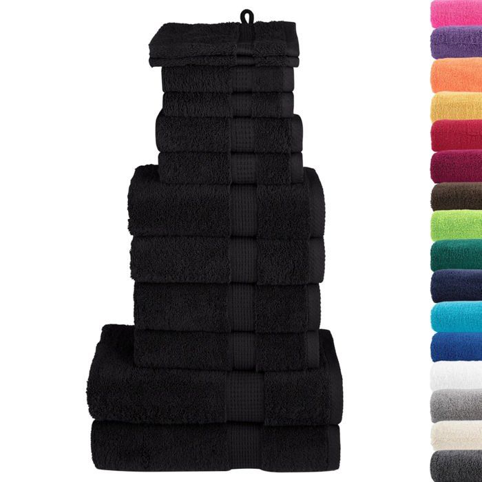 VidaXL Superior Quality Towel Set 12 Pcs, Hand Towels, Shower Towels, Bath Sheets, Washcloths 137582