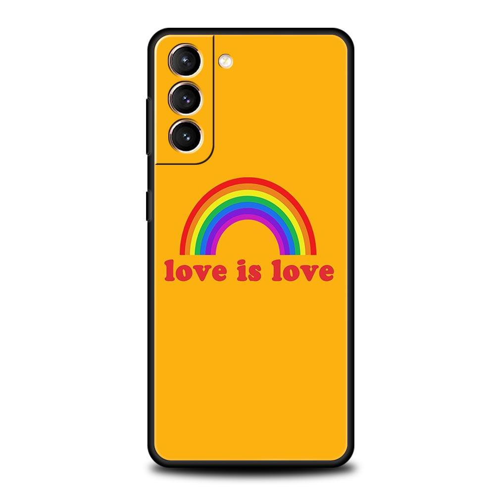 Gay Lesbian Rainbow Pride Phone Case Cover for Samsung Galaxy S25 S24 S23 S22 S20 S21 FE Ultra S25 Edge S10 Plus Soft TPU Shell
