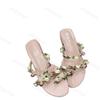 Mode Damen Blume Zehensteg Slipper 2025 Sommer Mode Kleid Ballerinas Flip Flops Damen Strand Outdoor Sandalen Wanderschuhe Urlaubsschuhe