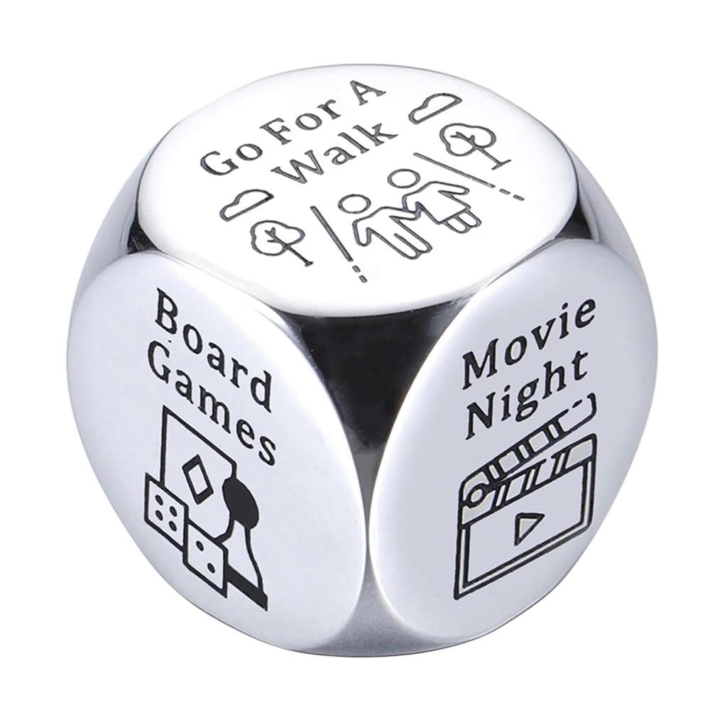Stahlwürfel für unvergesslichen Date-Night-Spaß Romantisches Paargeschenk für Freund Freundin Ehefrau Ehemann Metall Dating-Würfel