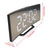 Digital LED Alarm Clock Large Curved Screen Mirror Clock with Date Temperature Display Electronic Table Clock USB Bedside Clock