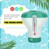 Floating Chlorine Dispenser Water Disinfection Purifier with Thermometer Adjustable Chemical Delivery Tablets Cleaner for Pool