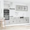 7 Piece Kitchen Cabinet Set Kalmar Concrete Grey Particleboard