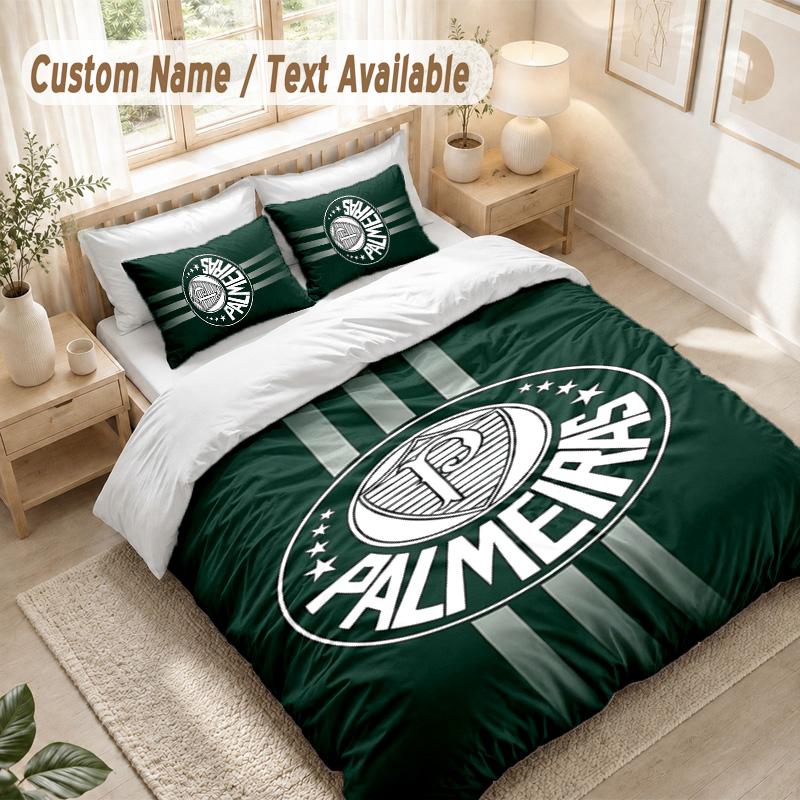 Palmeiras Bedding Set, 1 Duvet Cover & 2 Pillowcases Soft Comfortable Bedroom Home Textile Decor