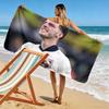 Rice Print Beach Towel, Large Soft Quick Dry Towel for Beach Camping Swimming