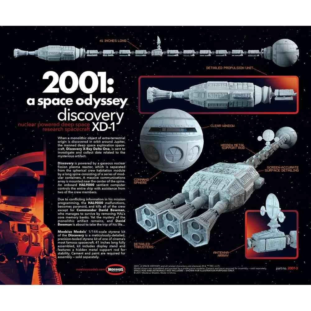 PLATZ Moebius Model 2001: A Space Odyssey Discovery 1/144 Scale Plastic Model MOE2001-3 (Spaceship)