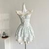 Small Super Fire Dress Niche Beautiful Unique Waist Fluffy Cake Dress Casual Huge Good-looking Dress Summer