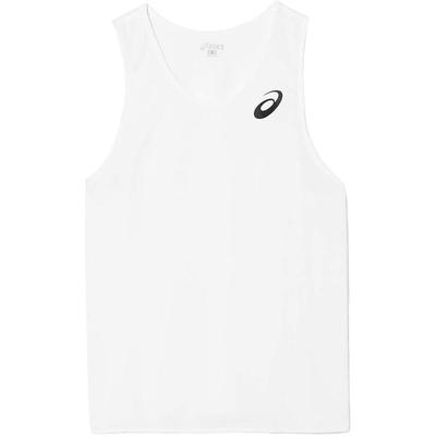 Logo Print Round Neck Sleeveless Running Vest Men Tops White XT1038-01