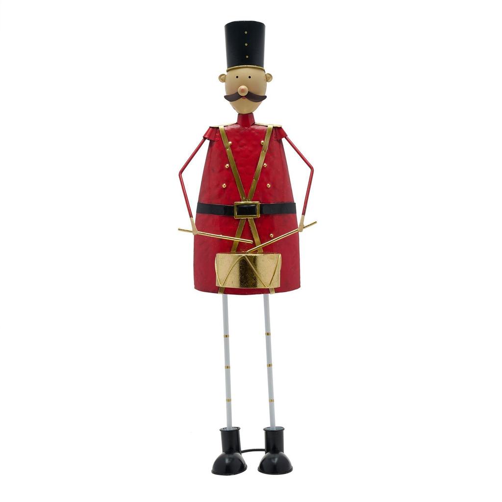 Red Metal Nutcracker Drummer 57cm