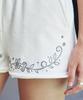 CENTAUR.KR Flower Needlework Hotfix Shorts_Ivory
