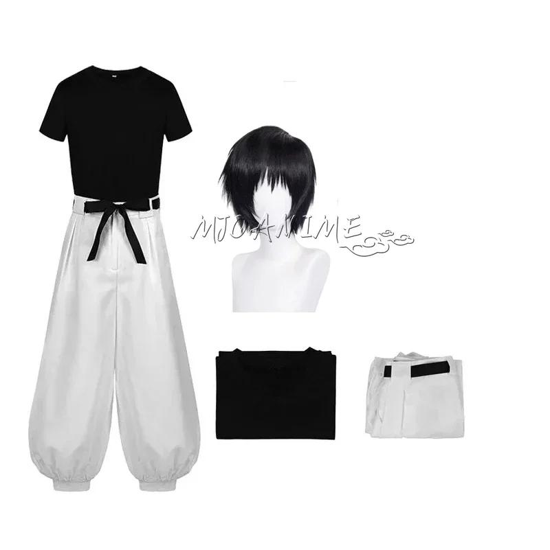 Anime Fushiguro Toji Cosplay Jujutsu Kaisen Costume Adult Unisex Short Sleeve Top Pants Suit Halloween Uniform Party
