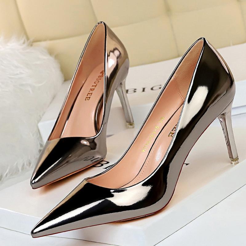 Woman'S High Heels Shoes Fashionable Elegant Pointed Tip Stiletto Shoes For Women Wedding Shoes Party High Heels Size 42 Tacones