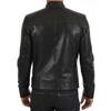 SKINOUTFIT Men's Genuine Lambskin Black Leather Jacket Stylish Motorcycle Bomber Biker Outerwear MJ 63