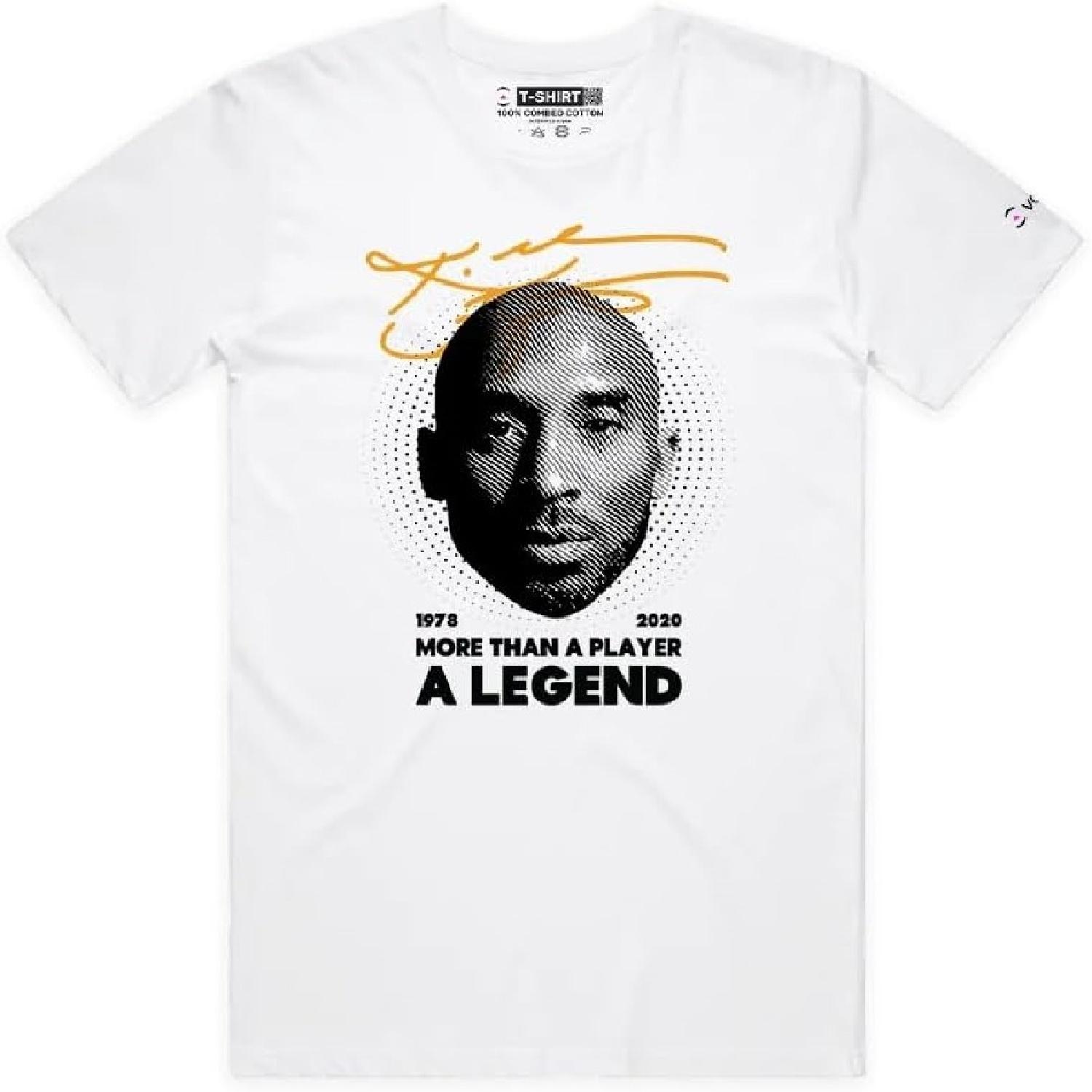 Спортивная футболка Kobe More Than a Legend с премиальным дизайном Футболка Los Angeles Superstar для фанатов баскетбола XXXXXL белый