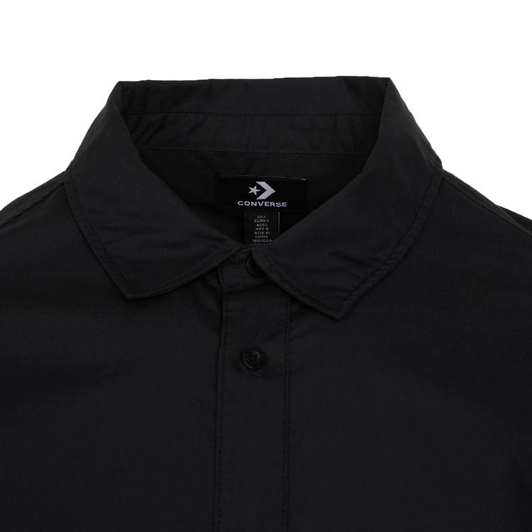 Converse Seasonal Woven Long Sleeve Shirt Asia Sizing 'Black' Men's 10025284-A01
